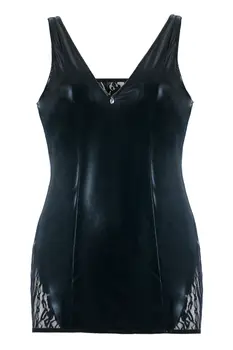 schwarzes Wetlook Chemise SB/1002 54/56 Sexy Base Kollektion by Andalea