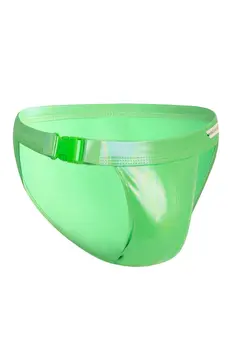 grüner Wetlook Clip Tanga Brief EMER4LD von Cut4Men XL