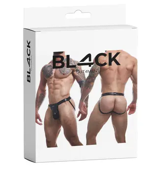 schwarzer Wetlook Jockstrap BL4CK05 - XL