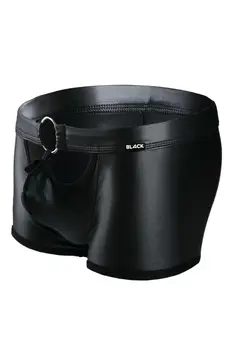 black wetlook mini pants BL4CK03 - XL