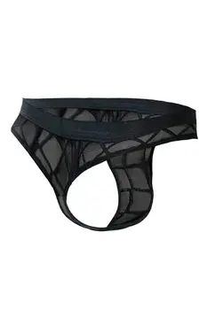 schwarzer String mit Netz RAV109 - XL