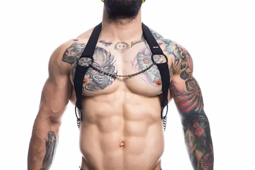 schwarzer Brust-Harness 03 - L/XL
