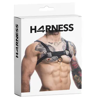 schwarzer Brust-Harness 01 - OS