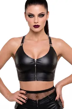 schwarzes Damen-Top DDAlice001 - 2XL