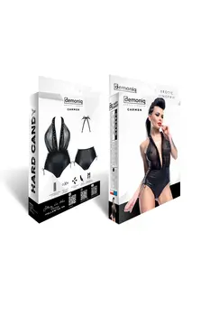 schwarzer Body Carmen - XXL