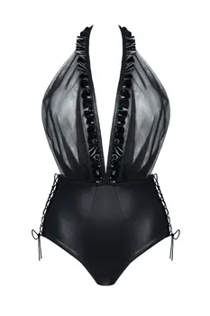 schwarzer Body Carmen - XXL