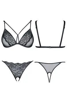 schwarzes Set Gabrielle - XXL