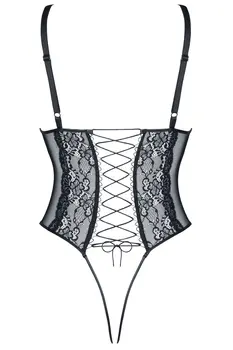 schwarzer ouvert Body Margot - XL