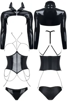schwarzes Set DE443 - XXL von Demoniq