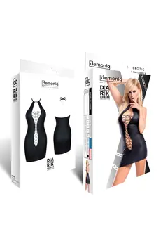schwarzes Minikleid DDFojbe001 - XXL