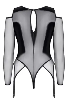 schwarzer Straps-Body TDTrude001 - 2XL