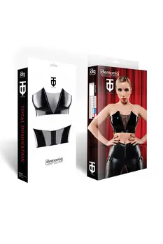 schwarzes Damen-Top TDGerda001 - 2XL