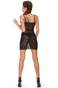 schwarzes Chemise D-339 - L/XL