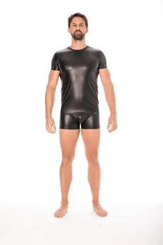 schwarze Wetlook T-Shirt 2008-81 - M