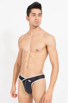 schwarz/weißer Männer String Mixing 43-57 XL von Look Me