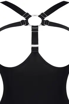 schwarzer Body ouvert LXElena001 - XXL