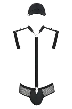 schwarzes Harness Set 038 - 2XL/3XL