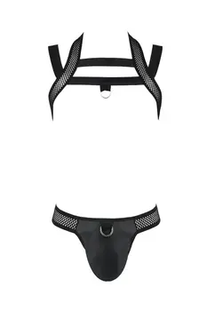 schwarzes Harness Set 043 - 2XL/3XL