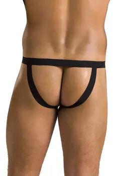 schwarzer Kunstleder Jockstrap 044 - 2XL/3XL