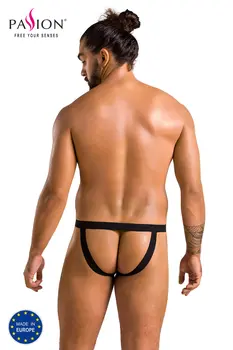 schwarzer Kunstleder Jockstrap 044 - 2XL/3XL