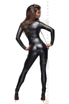 schwarzer Powerwetlook Overall F162 - 3XL