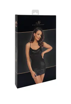 F307 Wetlook Minikleid - 3XL