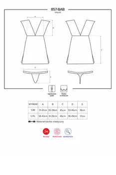 857-BAB-1 Babydoll schwarz - L/XL