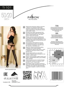 Strumpfhose TI101 schwarz/grau - 3/4