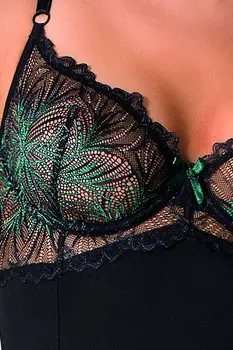 schwarzes Corset Floris - XXL/XXXL
