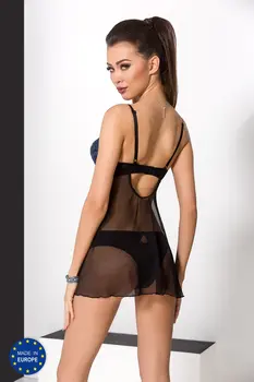 schwarz/blaues Chemise Gisele - XXL/XXXL