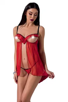 rotes ouvert Chemise Cherry - 2XL/3XL