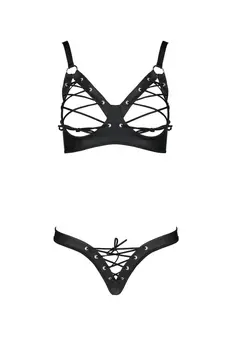 schwarzer Kunstleder Bikini PA596177 - 2XL/3XL
