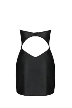 schwarzes Kunstleder Chemise PA596180 - 2XL/3XL