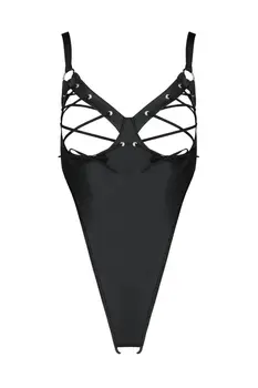 schwarzer Kunstleder Body PA596183 - 2XL/3XL