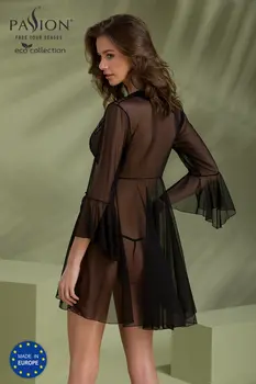 schwarzes Peignoir PA596618 - 2XL/3XL