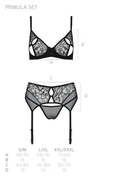 schwarzes 3-teilges Set PA596621 - 2XL/3XL