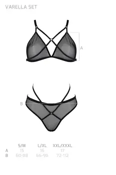 schwarzes 2-teilges Set PA596648 - 2XL/3XL