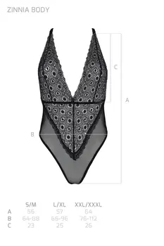 schwarzer Damenbody PA596651 - 2XL/3XL