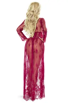 langes weinrotes  Kleid So Elegant PR7047 - L/XL