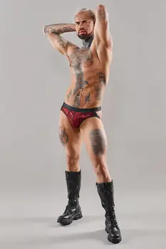 Jock Strap REPatrick001 schwarz/rot - 2XL