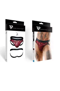 Jock Strap REPatrick001 schwarz/rot - 2XL