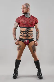 Harness T-Shirt RERodrigo001 schwarz/rot - 2XL