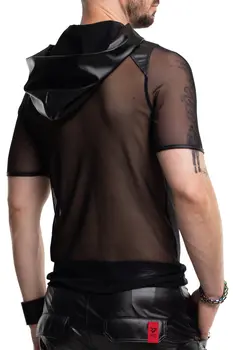 Herren Kaputzen T-Shirt RMIvo001 schwarz - 2XL