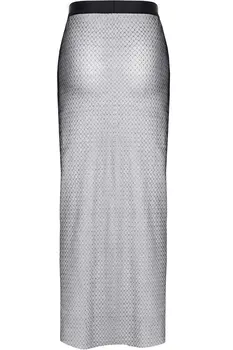 langer schwarz/silberner Rock STChiara001 - XL
