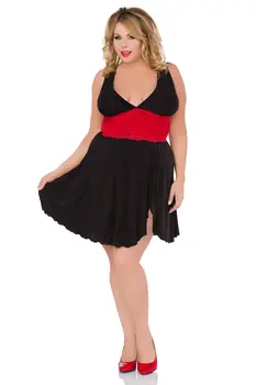 schwarz/rotes Chemise Z/5036 - 54/56