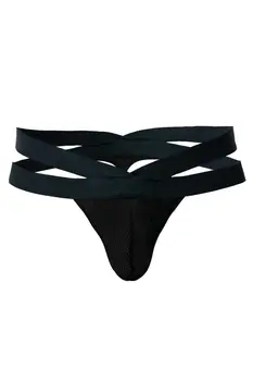 schwarzer Cross String mit Netz RAV105 - XL