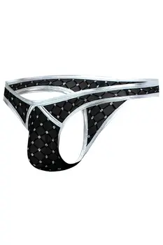 schwarz/silberner String mit Netz RAV112 - XL