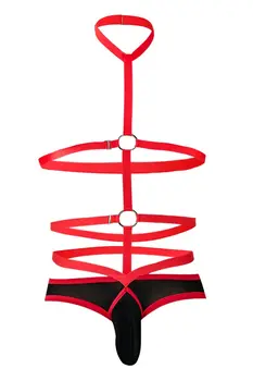 schwarz/roter Body-Harness RAV114 - XL