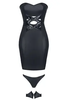 schwarzes Minikleid Heidi - XXL