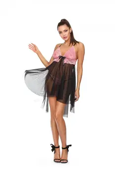 schwarzes Babydoll D-332 - L/XL